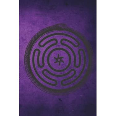 Imagem de Hecate Wheel Purple 90 Day Shadow Journal: 15 x 22 cm, capa mole 200 páginas, tarô, sinal, livro de feitiços