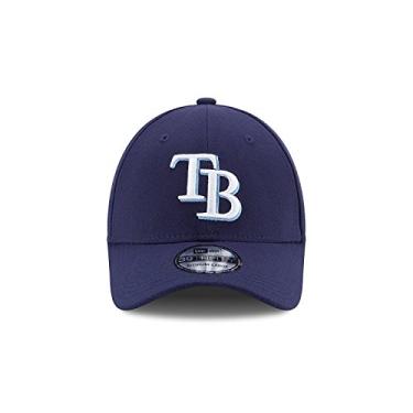 Imagem de Boné MLB Tampa Bay Rays Team Classic Game 39Thirty de modelagem elástica, azul, pequeno/médio