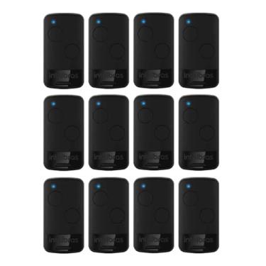 Imagem de Kit 12 Controles Remoto EP02 de 2 botões para Automatizador de Portão Black Intelbras