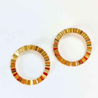 Imagem de Argola Grande Frontal - Banhado em Ouro 18k
