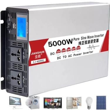 Imagem de Inversor de onda senoidal pura de alta potência - 4000W a 8000W - Converte DC 12V/24V/48V/60V em AC 110V/220V - Ideal para motorhomes, caminhões, barcos e acampamentos,5000W-12Vto220V