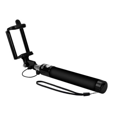 Imagem de Cellet Monopé portátil de selfie de autorretrato extensível com cabo auxiliar para smartphones – Preto