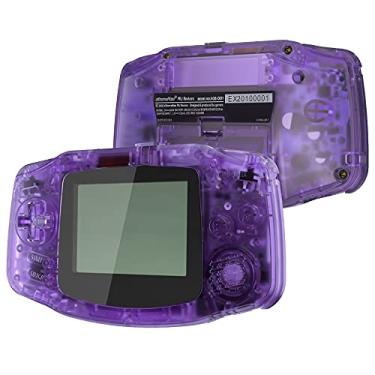 Imagem de Capa de reposição completa IPS Ready Upgrade eXtremeRate Clear Atomic Purple + botões para Gameboy Advance GBA – Compatível com IPS e LCD padrão – Console e tela IPS não incluídos