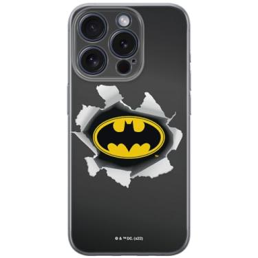 Imagem de ERT GROUP Capa de celular para iPhone 15 PRO original e oficialmente licenciada DC padrão Batman 059 perfeitamente adaptada à forma do celular, capa feita de TPU