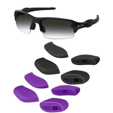 Imagem de Protetor nasal de reposição Mryok para óculos de sol Oakley Flak Draft – Opt, Purple & Black, One Size