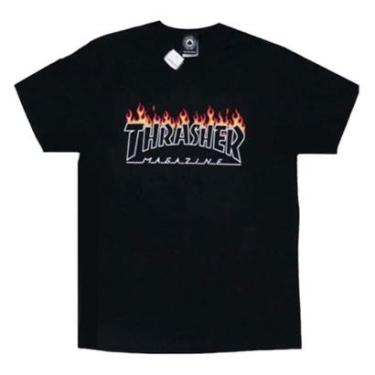 Imagem de Camiseta Masculina Thrasher Schorched - PRETO / P-Masculino