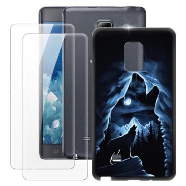 Imagem de MILEGOO Capa para Samsung Galaxy Note Edge N9150 + 2 peças protetoras de tela de vidro temperado, capa ultrafina de silicone TPU macio à prova de choque para Samsung Galaxy Note Edge N9150 (5,6