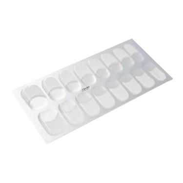Imagem de Kokiya Tiras de esmalte em gel, adesivos para decoração de unhas, manicure, arte em unhas, salão de beleza (16 peças), tiras de esmalte em gel, branco