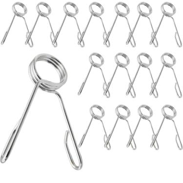 Imagem de Kit 15 Un Presilhas Zincada De 28,5mm 3 Voltas Reforçada Para Academia Barra De Musculação Grampo De Prender Anilhas