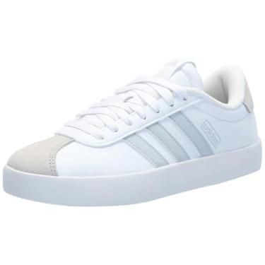 Imagem de adidas Tênis feminino VL Court 3.0, Branco/azul halo/cinza, 37