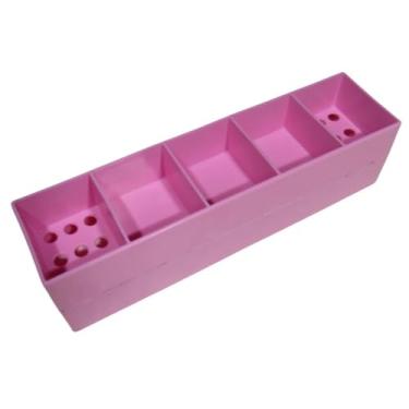 Imagem de Organizador de Mesa para Escritório, Cozinha, Banheiro, Porta Coisas, Cores (Rosa)