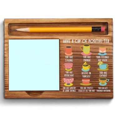 Imagem de Positivi-Tea Positivity, auto-afirmação, suporte de notas autoadesivas, auto-empoderamento, conversa pessoal, conselheiro escolar, canto, psicólogo, terapeuta, auto-adesivo, suporte de bloco de notas