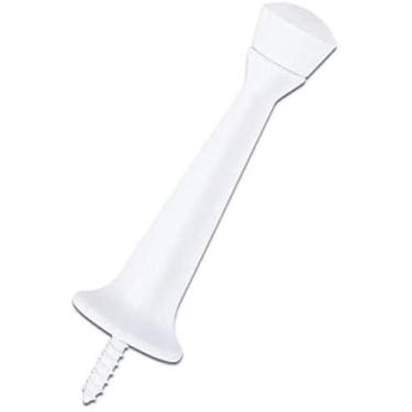 Imagem de Designers Impressions Batente de porta rígido sólido resistente branco com ponta de borracha: 7146-10 unidades