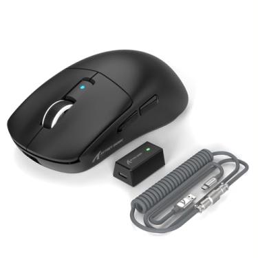 Imagem de Mouse para Jogos sem Fio ATTACK SHARK R6PRO 39g Superlight, PixArt PAW3950MAX 42000 DPI, Bluetooth/2,4 Ghz/USB-C, Preto