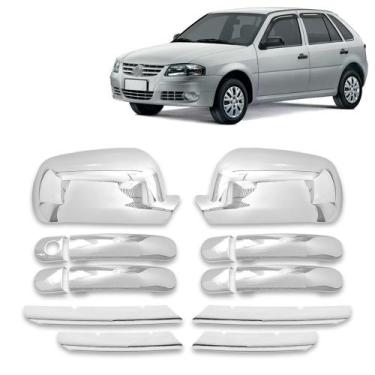 Imagem de Kit Aplique Maçaneta+Retro+Grade Diant. Gol/Saveiro G3/G4 - SHEKPARTS