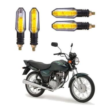 Imagem de Kit 4 Setas Sequenciais Pisca de Led Universal Modelo P50S Moto CG 125