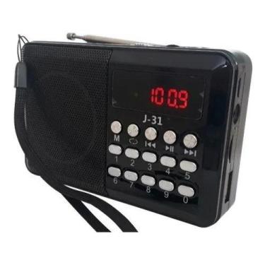 Imagem de Rádio Fm  Recarregável Entrada Pen Drive E Cartão Memória - Cmik