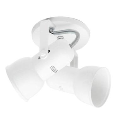 Imagem de Spot B2 Simples Copinho Para 2x E27 Led Bulbo Branco - Bivolt - Enerlu
