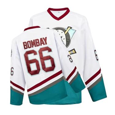 Imagem de Camiseta Mighty Ducks de hóquei no gelo do filme P-GGG Charlie Conway #96 Adam Banks #99, roupas hip hop anos 90 para festa, #66 Branco, XXG