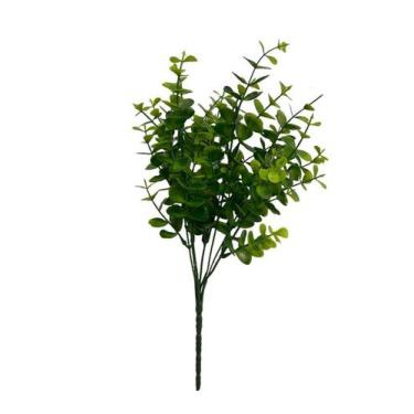Imagem de Buque Eucalipto Artificial Verde Decoração Planta Arranjo c/3 - BKAZZA