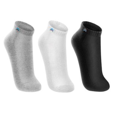 Imagem de Kit 3 Pares de Meias Up 3225 Cano Curto Algodão - Sortido - QLC SPORT,