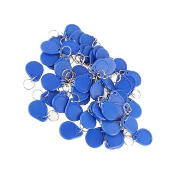 Imagem de Chaveiro de Token de Etiqueta de Cartão RFID EM4100 Com Controle de Acesso de 125 KHz, Tempos de Entrada/mudança Repetidos 100.000, Azul, 50 Unidades (EU IA)