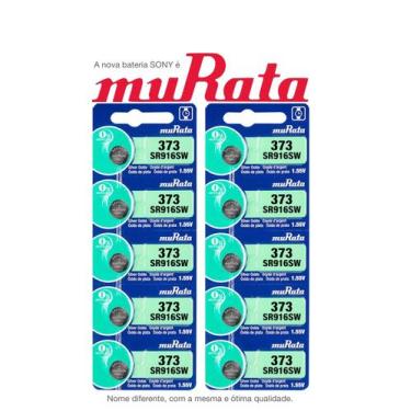 Imagem de 10 Baterias SONY  Murata 373 SR916SW 1.55V Célula de Botão de Relógio 