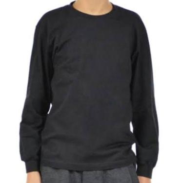 Imagem de Kit 3 Camiseta Básica infantil Menino e Menina Unisex  Manga Longa 100