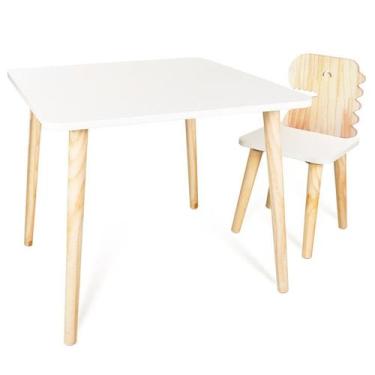 Imagem de Kit Mesa e Cadeira Infantil Dinossauro - Eita Casa Perfeita, Pinus