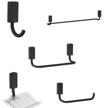 Imagem de Kit De Acessórios 5 Peças One Preto Matte Celite