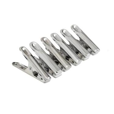 Imagem de Kit 6 Prendedores Pregadores De Embalagem De Inox - Decora