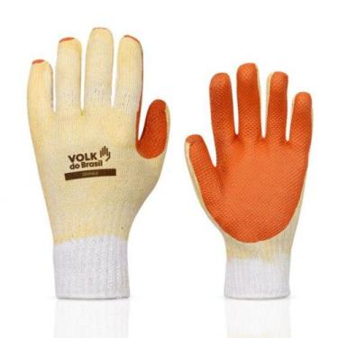Imagem de Luva de proteção orange Volk construção civil indústria epi com ca - V