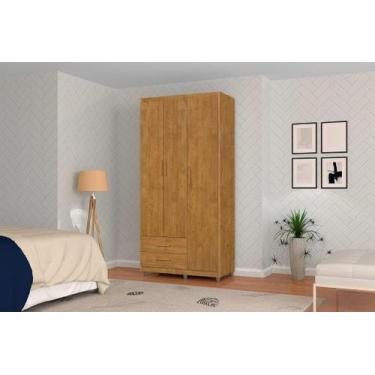 Imagem de Roupeiro / Guarda Roupas TI Solteiro 3 Portas Cor Ipê - SM