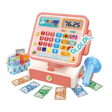 Imagem de Brinquedo Caixa Registradora Com Cesto de Compras Tela Digital - Toy K