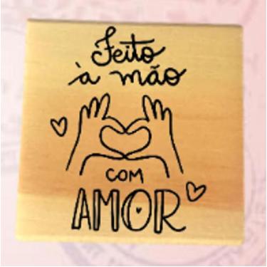 Imagem de Carimbo FEITO À MÃO COM AMOR - Carimbaria da Pri