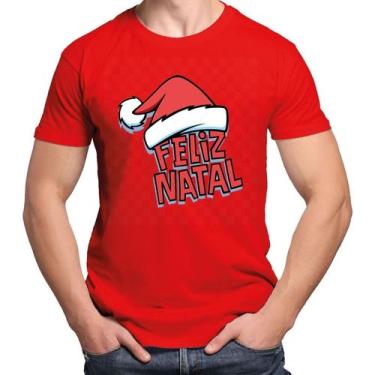 Imagem de Camiseta Masculina Feliz Natal Com Gorro Camisa Final De Ano - SEMPREN
