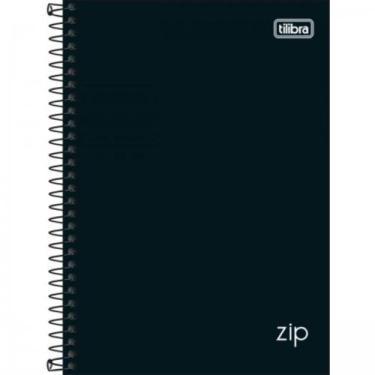 Imagem de Caderno Espiral 1/4 Capa Dura 80 Folhas Zip Preto Tilibra