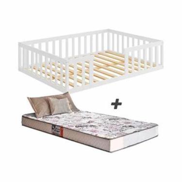 Imagem de Cama Montessoriana Com Colchão Casal - Nemargi, Branco