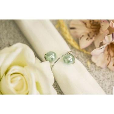 Imagem de Porta guardanapo argola dupla - 10 UNIDADES - brazil cups, Pérola verd