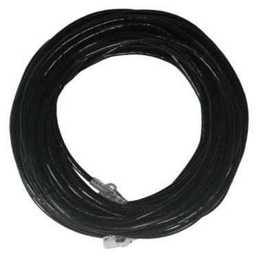 Imagem de Cabo de Rede CAT6 15 Metros 15m Preto Rolo UTP Ethernet Crimpado 23AWG