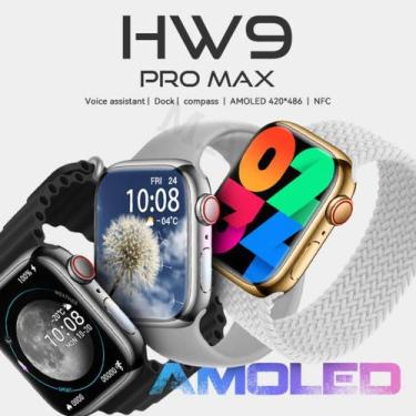 Imagem de Relogio Inteigente Smartwatch Hw9 Ultra Max Branco Masculino e Feminin