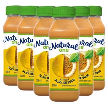Imagem de Kit c/ 6un Suco de Maracujá Maçã Ambiente NATURAL ONE 300ml