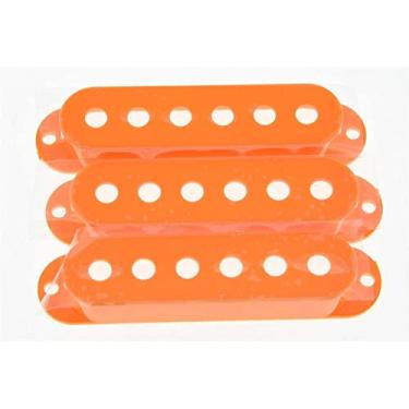 Imagem de Dopro Capas de captador de guitarra ST Strat laranja de 52 mm com 3 bobinas simples para FD Stratocaster