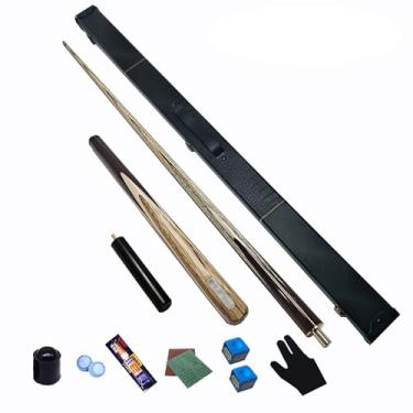 Imagem de Taco de sinuca de madeira de freixo de 147 cm, taco de sinuca, taco de sinuca profissional para esportes de mesa de sinuca, bar de bilhar de madeira (E taco de sinuca + acessórios + caixa de tacos, 10