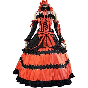 Imagem de Grand Duke Vestido de festa para encontro ao vivo Kurumi Tokisaki Cosplay Nightmare Cosplay Fantasia de Halloween, Tamanho:, X-Large