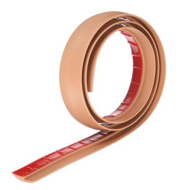 Imagem de HARFINGTON Faixa de transição de piso 3 cm 1 m autoadesiva PVC tapete para azulejo acabamento de borda de transição tira de cobertura para pisos irregulares altura 3 mm, marrom