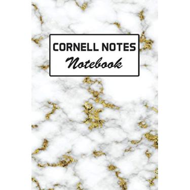 Imagem de Cornell Notes Notebook: Cute Cornell Note Paper Notebook | White And Gold Marble Cover