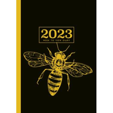 Imagem de 2023 A4 Week to View Diary | Big Bumble Bee: UK Weekly & Monthly Planner (UK Holidays. Vision Board. Goals. Lists. Moon Phases) Personal Planners & Organisers, Appointment Diaries and Books - Large