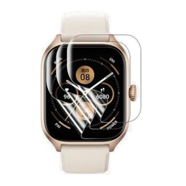 Imagem de CUFEREDU 5 peças de protetor de tela de hidrogel para Amazfit GTS 2 Mini nova versão 3.9 cm Smartwatch macio HD transparente TPU filme sensível ao toque, autocura, anti-arranhões, ultrafino, fácil
