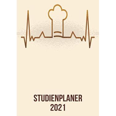 Imagem de Studienplaner 2021: DIN A4 Kalender von 01/2021-12/2021 1 Tag = 1 Seite mit großem Tageskalender und großartiger Übersicht. Monatsübersicht, ... Kalenderbuch/Chef-Koch heartbeat herzschlag